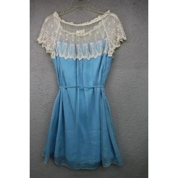 Altar'd State Lace and Beads Chiffon Dress-Size Large - Picture 7 of 8